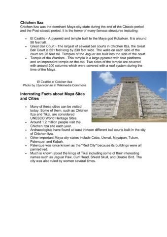 Cities Of The Ancient Maya Amelia B Class 5 2